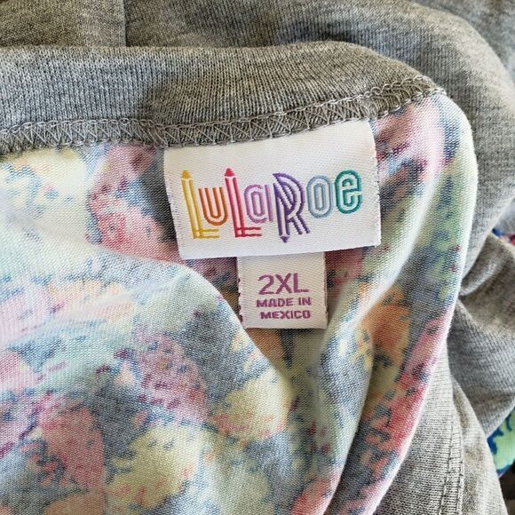 Lularoe randy primary colors gray sleeves - Picture 2 of 5
